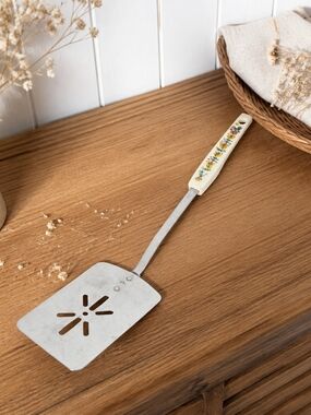 Vintage EKCO Country Garden Slotted Spatula Turner Folk Art Retro 1970s Japan